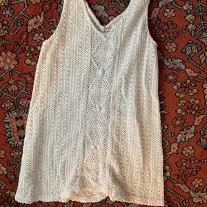 Zara white crocheted dress sz. M